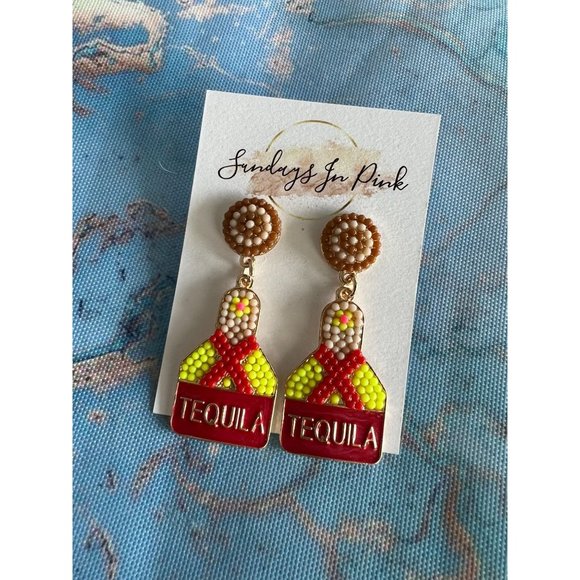 TEQUILA Jewelry - TEQUILA Neon Studded Statement Earrings NEW